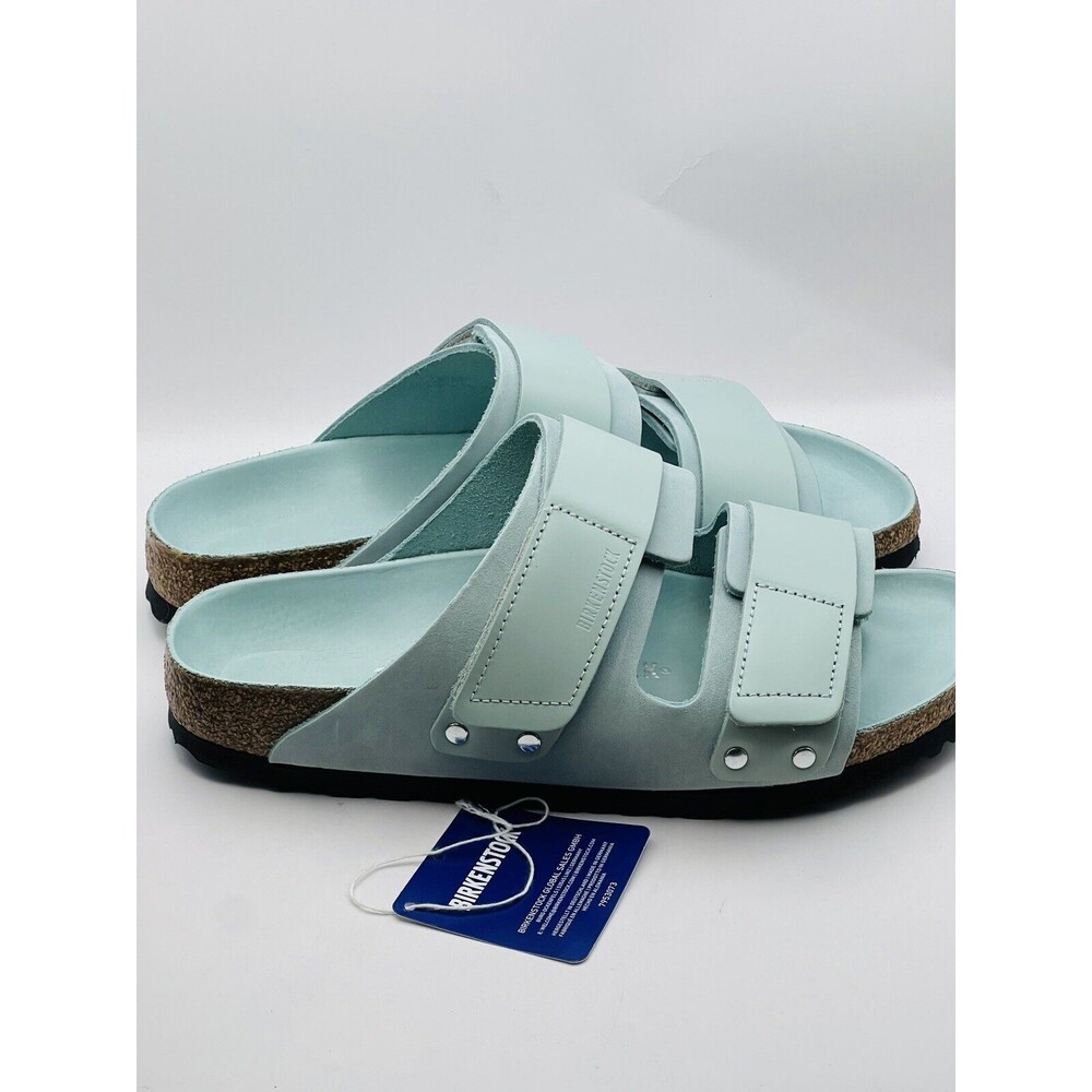 Birkenstock Uji Shine Slide Sandal SURF GREEN Narrow Size 8 US / 39 EU New